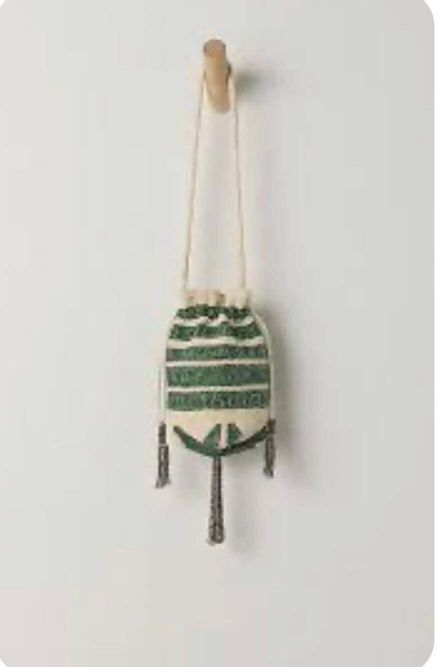Free People Beaded Tassel Pouch In Multicolor